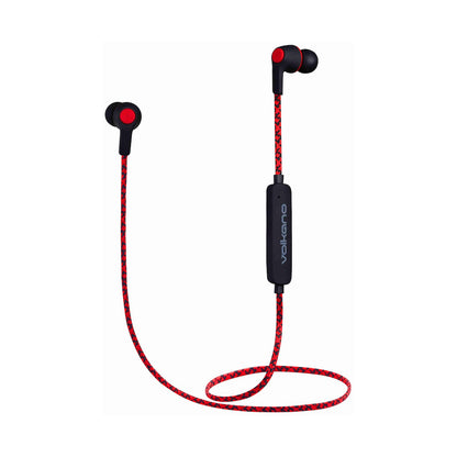 Volkano Moda - Nylon Bluetooth Earphones with Carry Case - RD
