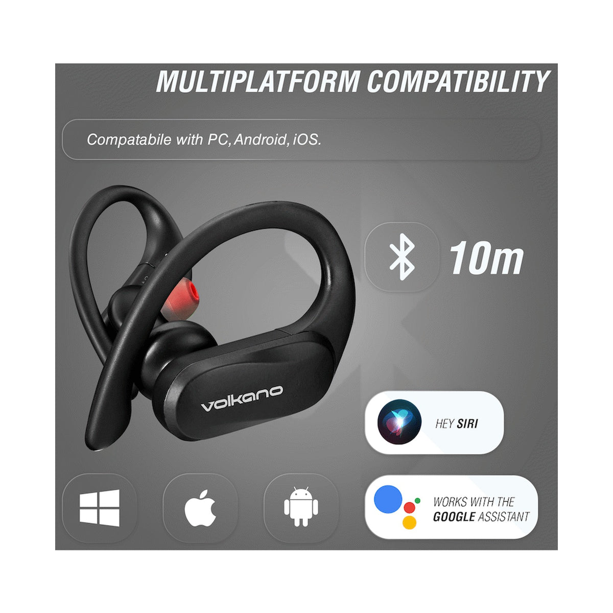 Volkano Sprint 2.0 Series Sports TWS Earphones with Case