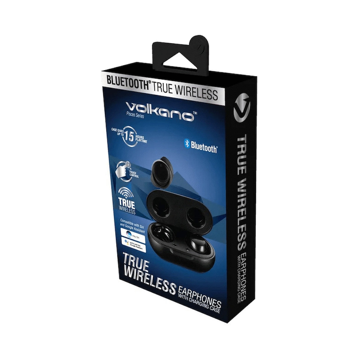 Volkano Pico 2.0 Series True Wireless BT Earphone + Case - Black
