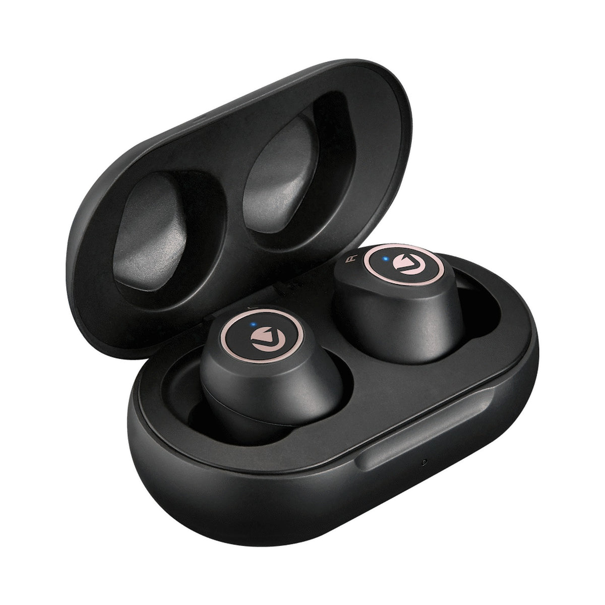 Volkano Taurus Series True Wireless Earphones with Charging Case - Black