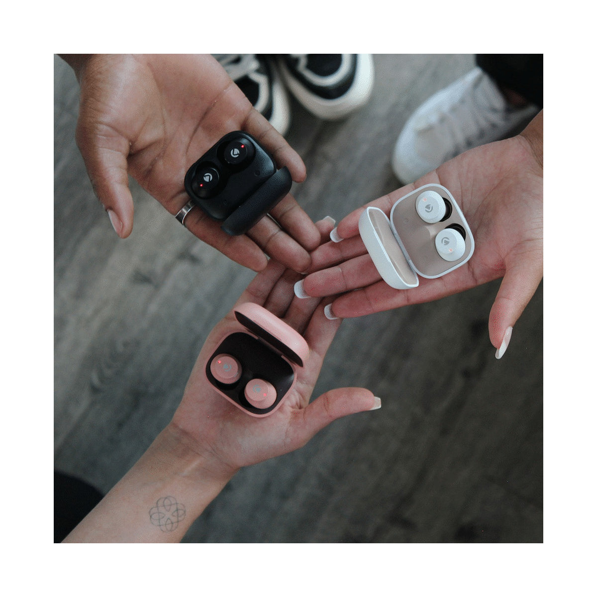 Volkano Taurus Series 2.0 True Wireless Earphones with Charging Case - Pink