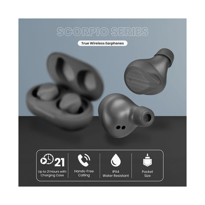 Volkano Scorpio Series True Wireless Earphones - Black
