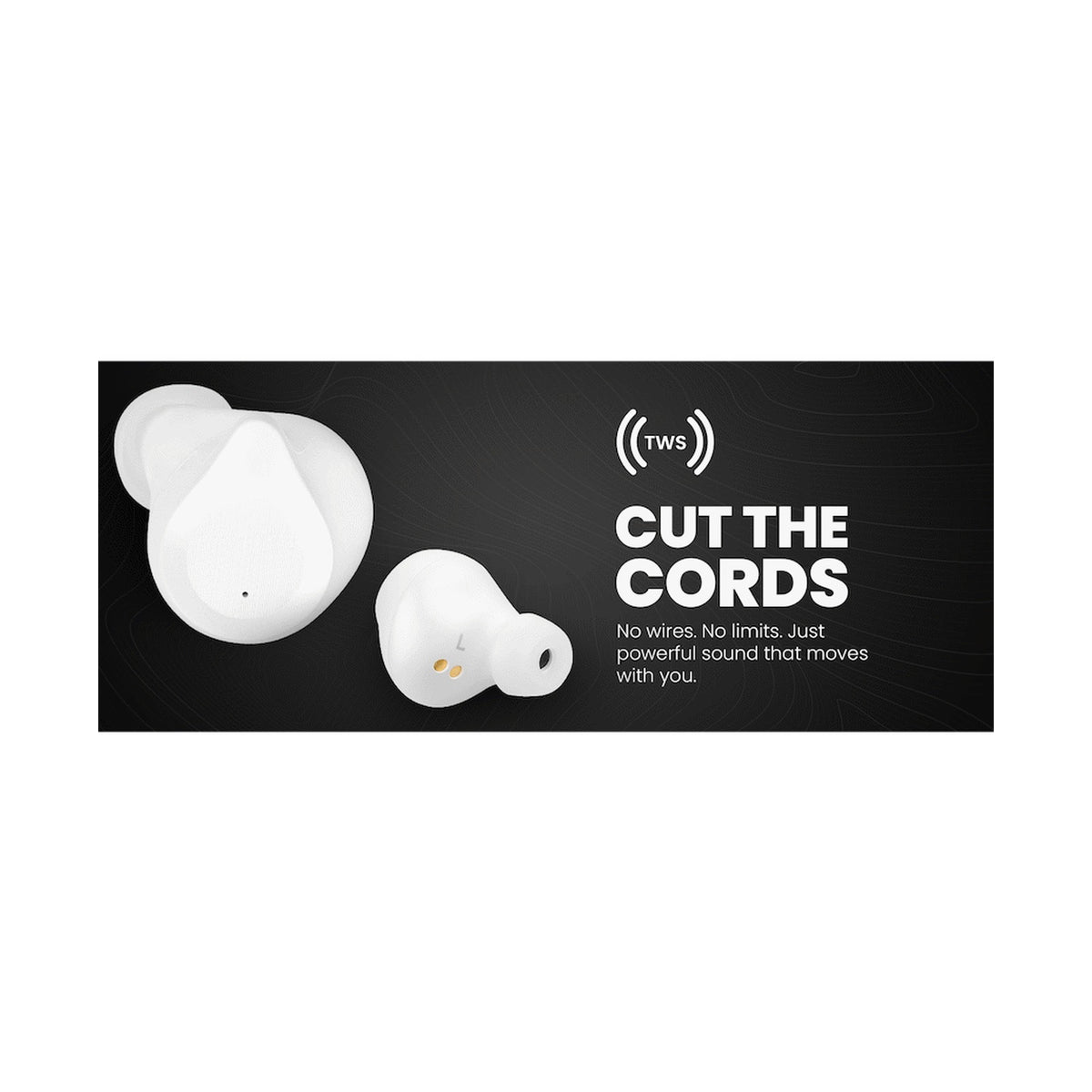 Volkano Scorpio Series True Wireless Earphones - White