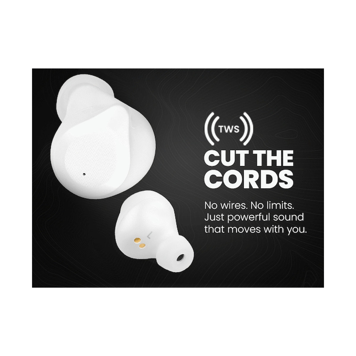 Volkano Scorpio Series True Wireless Earphones - White
