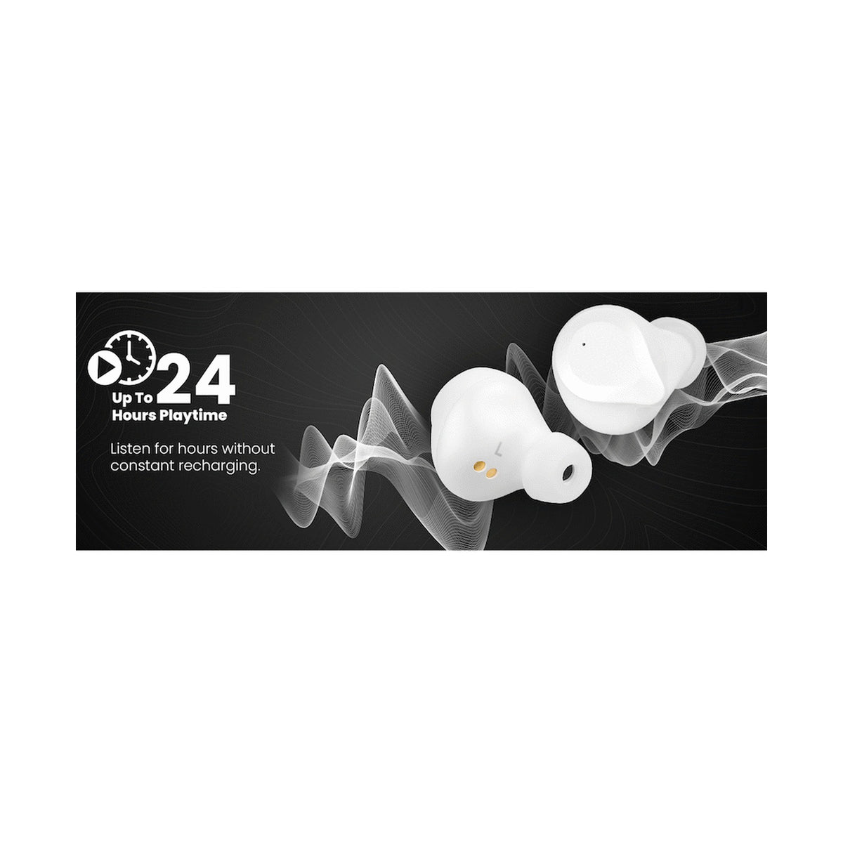 Volkano Scorpio Series True Wireless Earphones - White