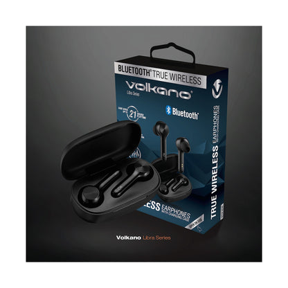 Volkano Libra Series TWS Earphones + Charging Case - Black