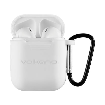 Volkano Buds Plus Series TWS with Silicone - White