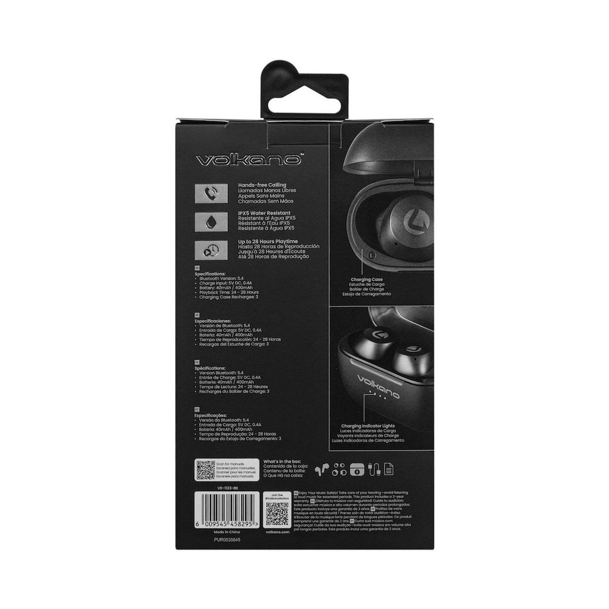Volkano Pisces 2.0 Series TWS Earphones - Black