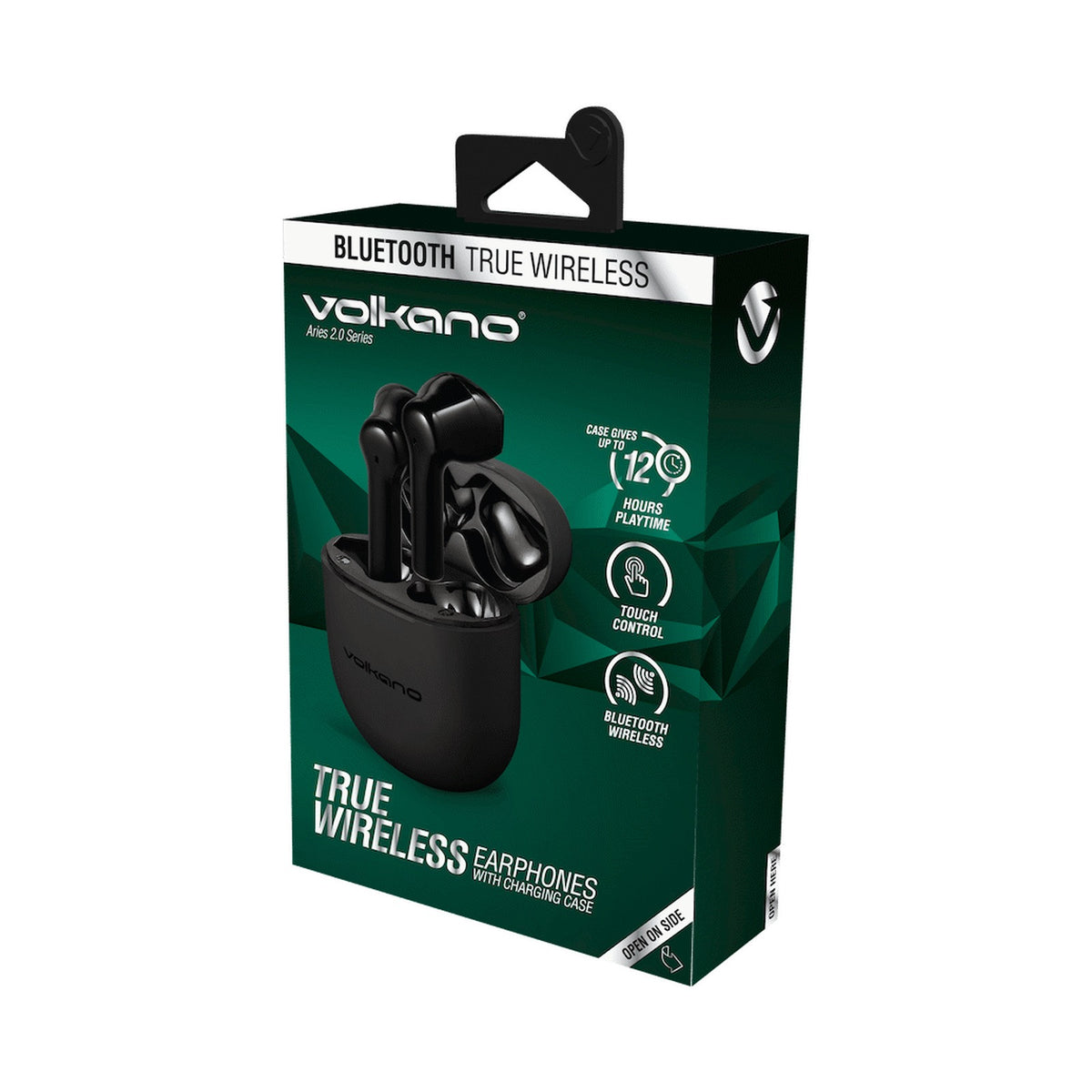 Volkano Aries 2.0 Series TWS Earphones + Charging Case - Black