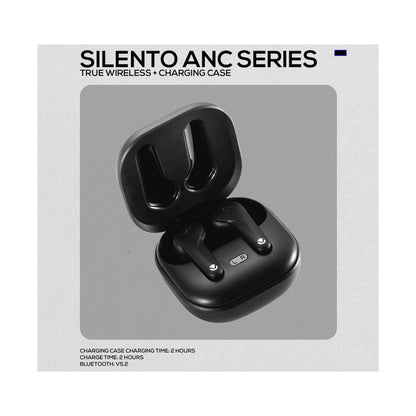 Volkano Silento ANC Series True Wireless + Charging Case - Black