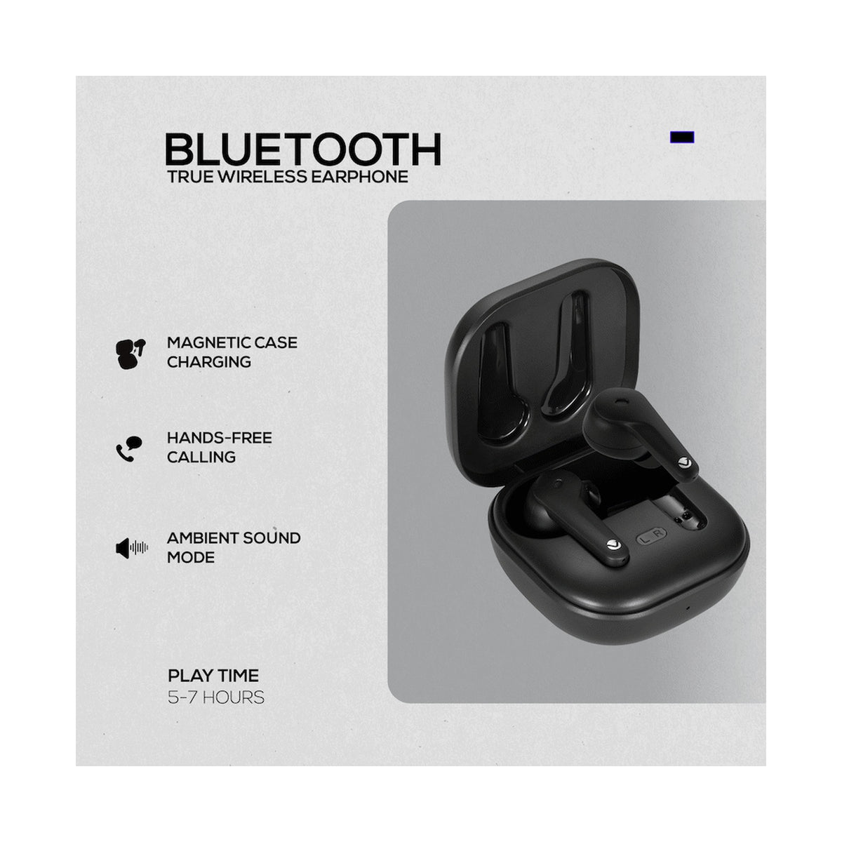 Volkano Silento ANC Series True Wireless + Charging Case - Black