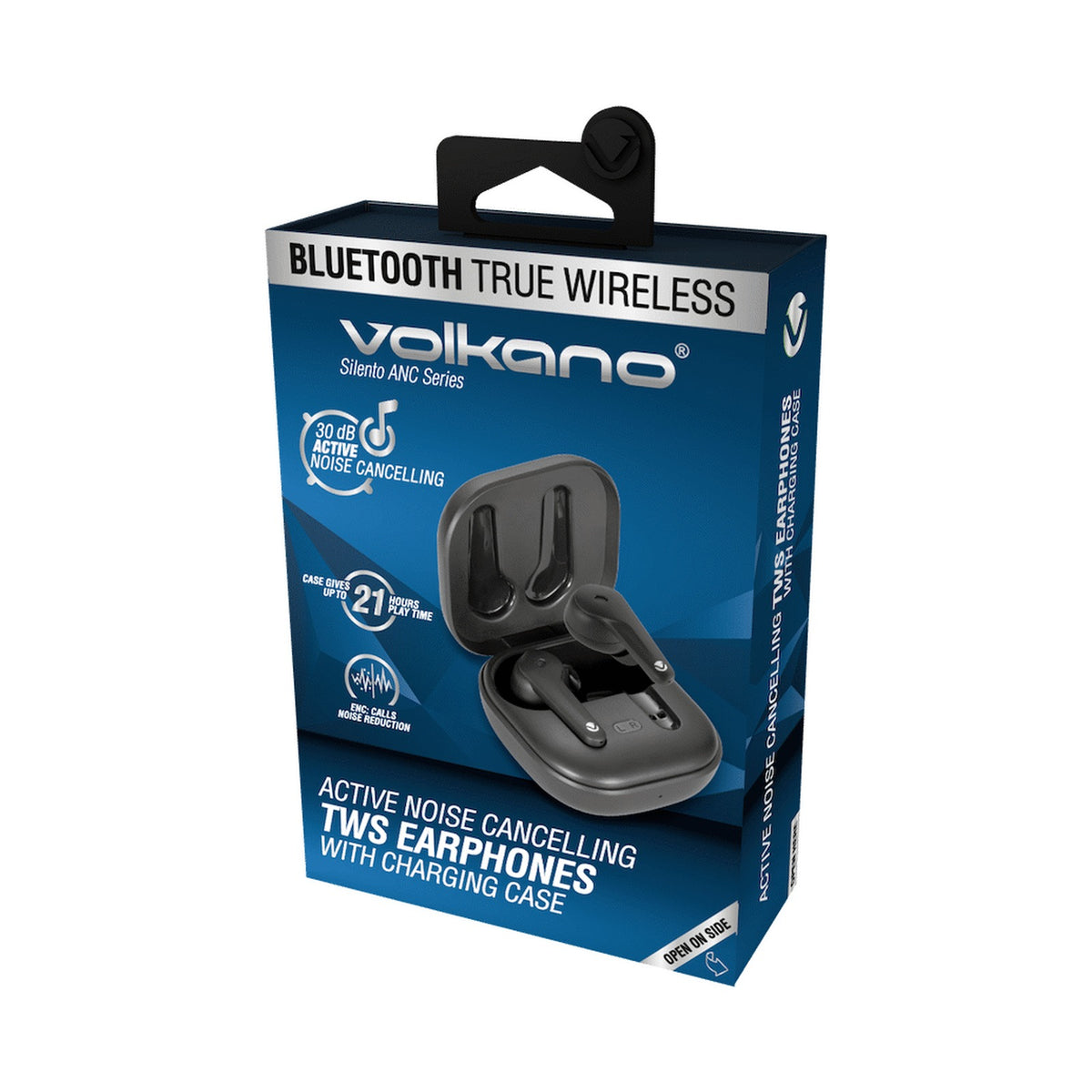 Volkano Silento ANC Series True Wireless + Charging Case - Black