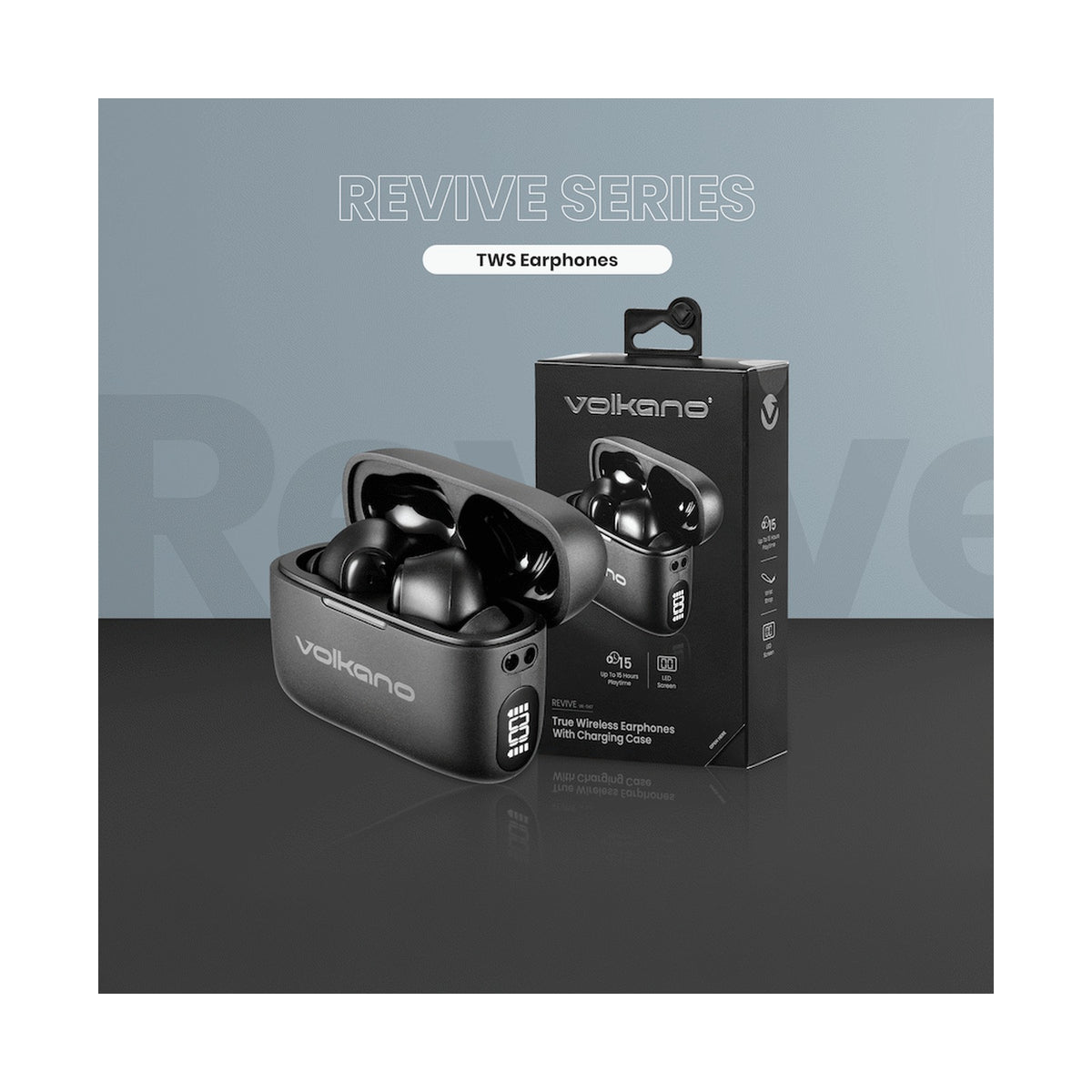 Volkano Revive Series TWS Earphones - Black