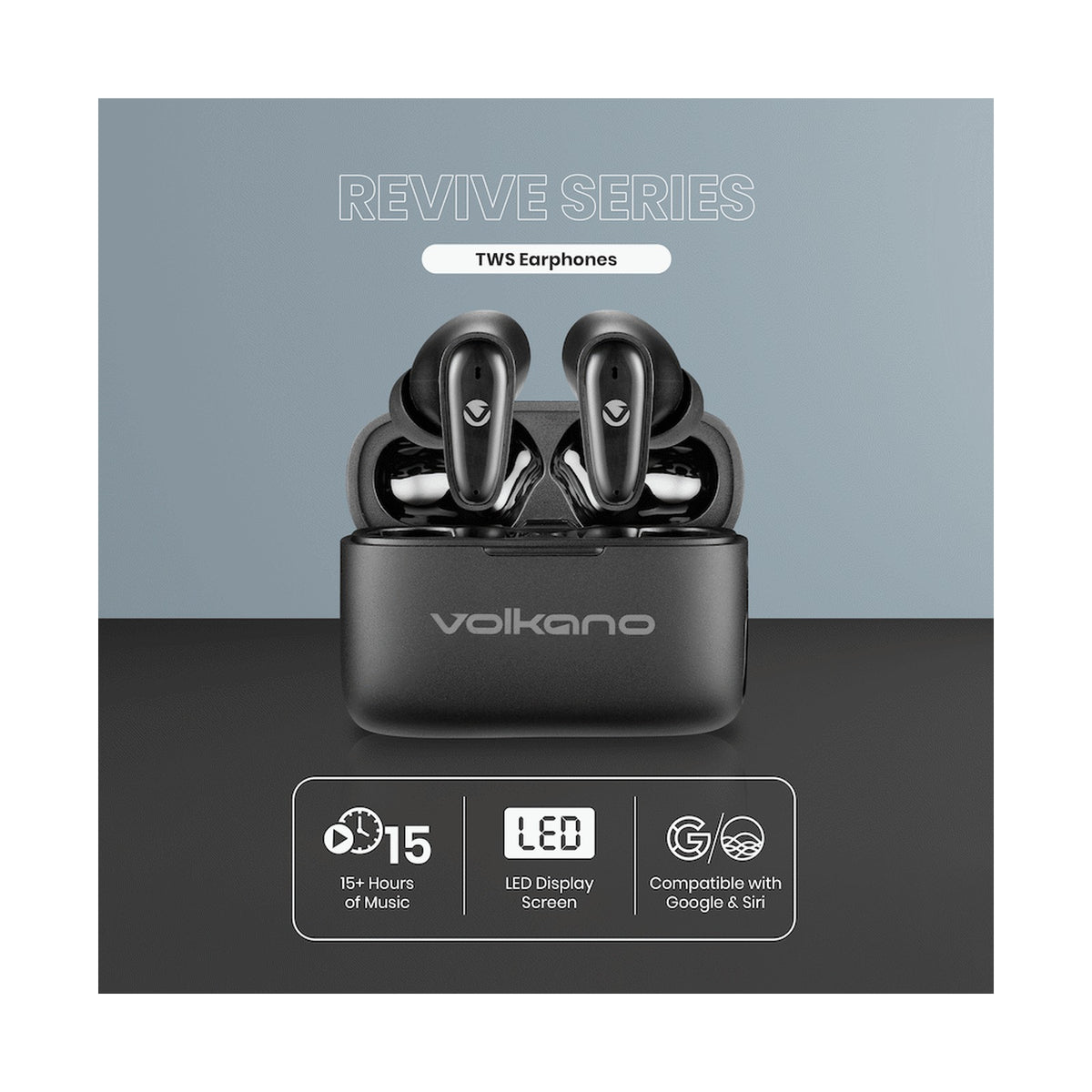 Volkano Revive Series TWS Earphones - Black