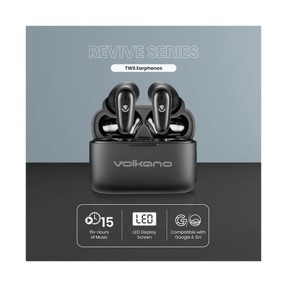 Volkano Revive Series TWS Earphones - Black