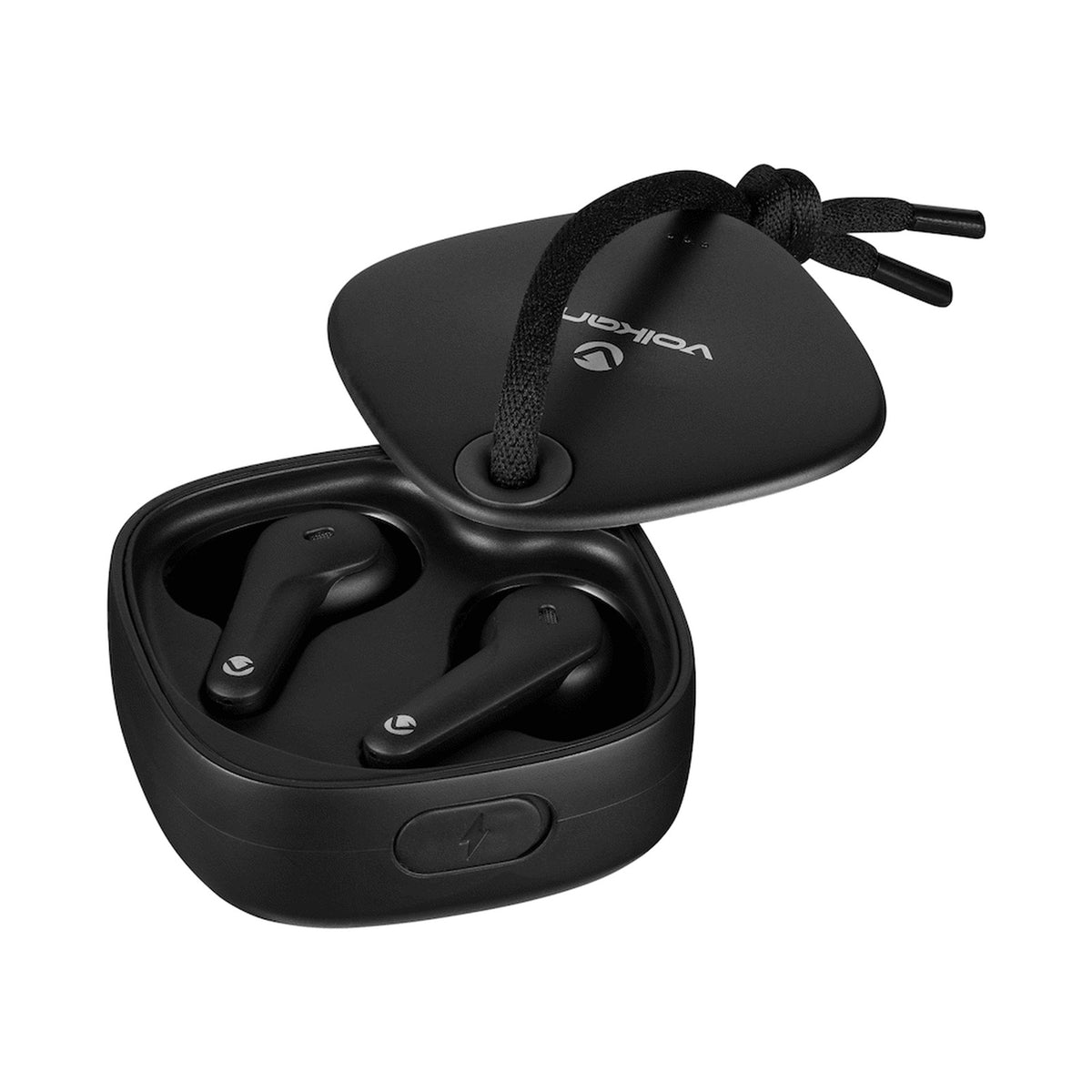 Volkano Ore Series True Wireless Earphones with Charging Case - Black