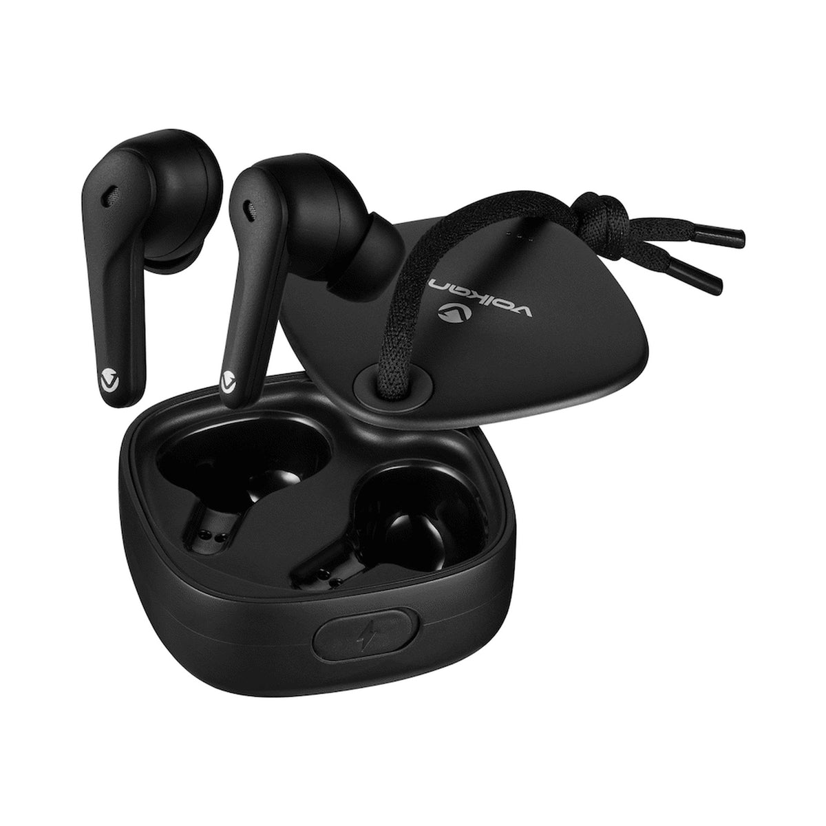 Volkano Ore Series True Wireless Earphones with Charging Case - Black