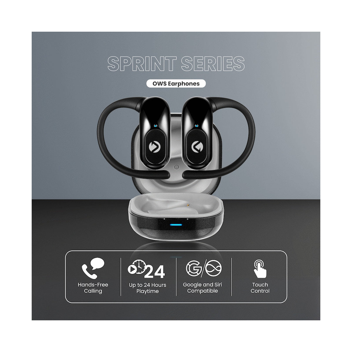 Volkano Sprint Series OWS Earphones - Black