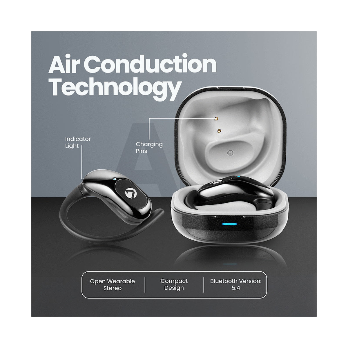 Volkano Sprint Series OWS Earphones - Black