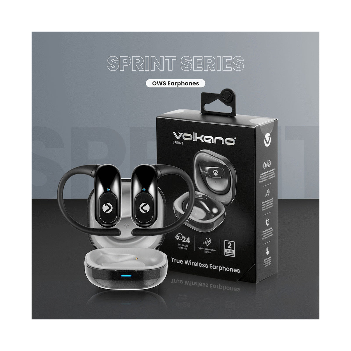 Volkano Sprint Series OWS Earphones - Black