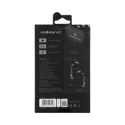 Volkano Sleek Series TWS Earphones - Black