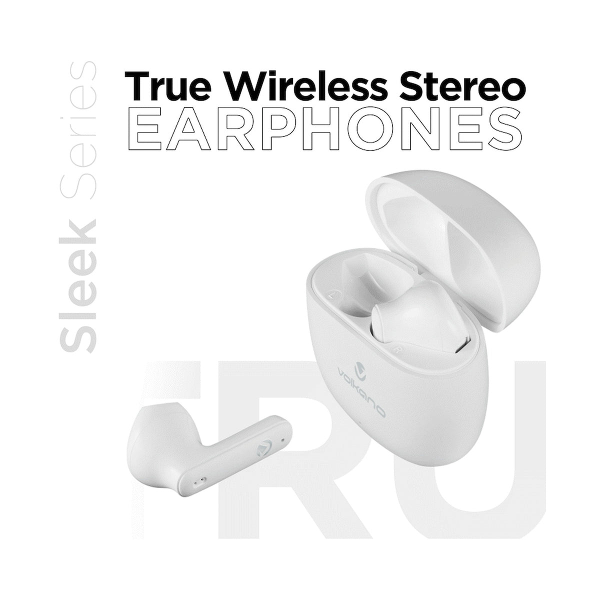 Volkano Sleek Series TWS Earphones - White