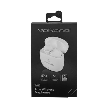Volkano Sleek Series TWS Earphones - White