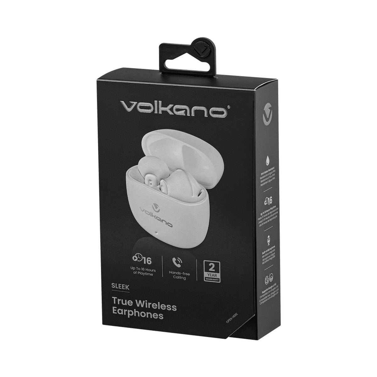 Volkano Sleek Series TWS Earphones - White