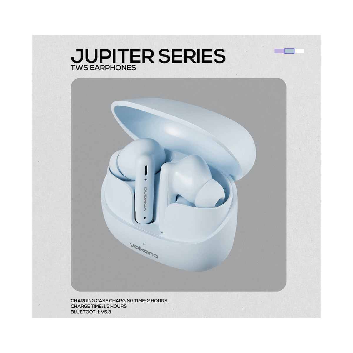 Volkano Jupiter Series TWS Earphones - Pastel Blue
