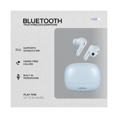 Volkano Jupiter Series TWS Earphones - Pastel Blue