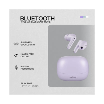 Volkano Jupiter Series TWS Earphones - Pastel Purple