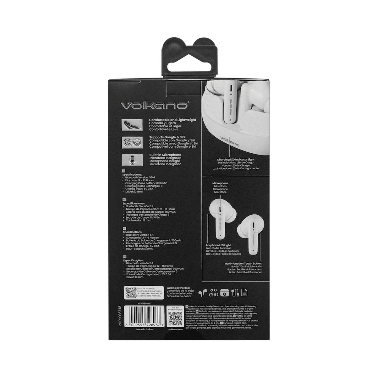 Volkano Jupiter Series TWS Earphones - White