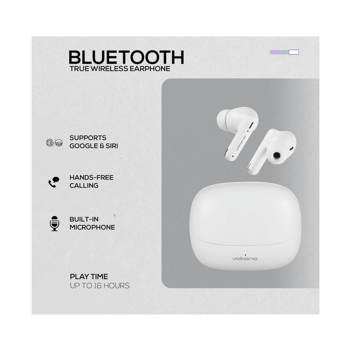 Volkano Jupiter Series TWS Earphones - White