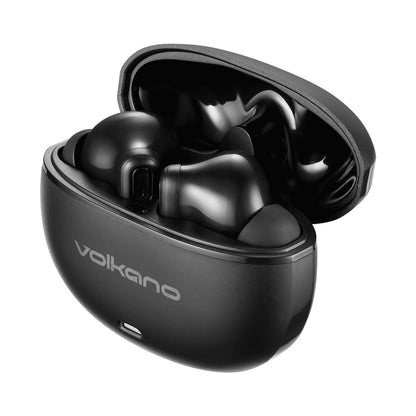 Volkano Pulse Series True Wireless Earphones with Charging Case - Black
