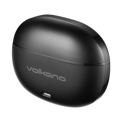 Volkano Pulse Series True Wireless Earphones with Charging Case - Black