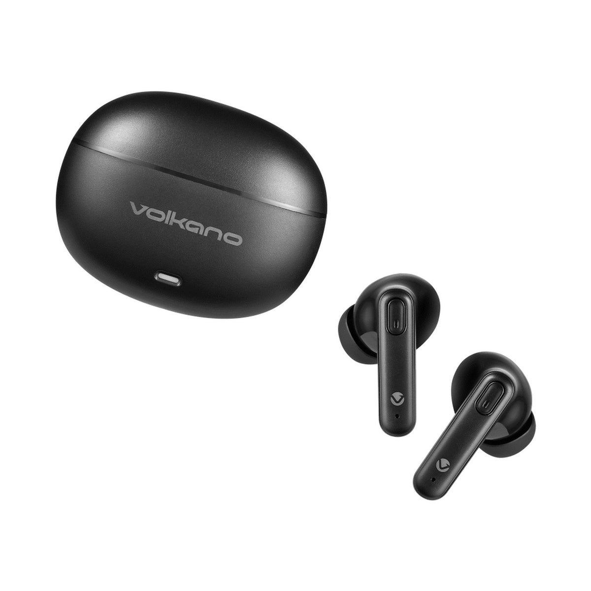 Volkano Pulse Series True Wireless Earphones with Charging Case - Black