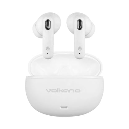 Volkano Pulse Series True Wireless Earphones with Charging Case - White