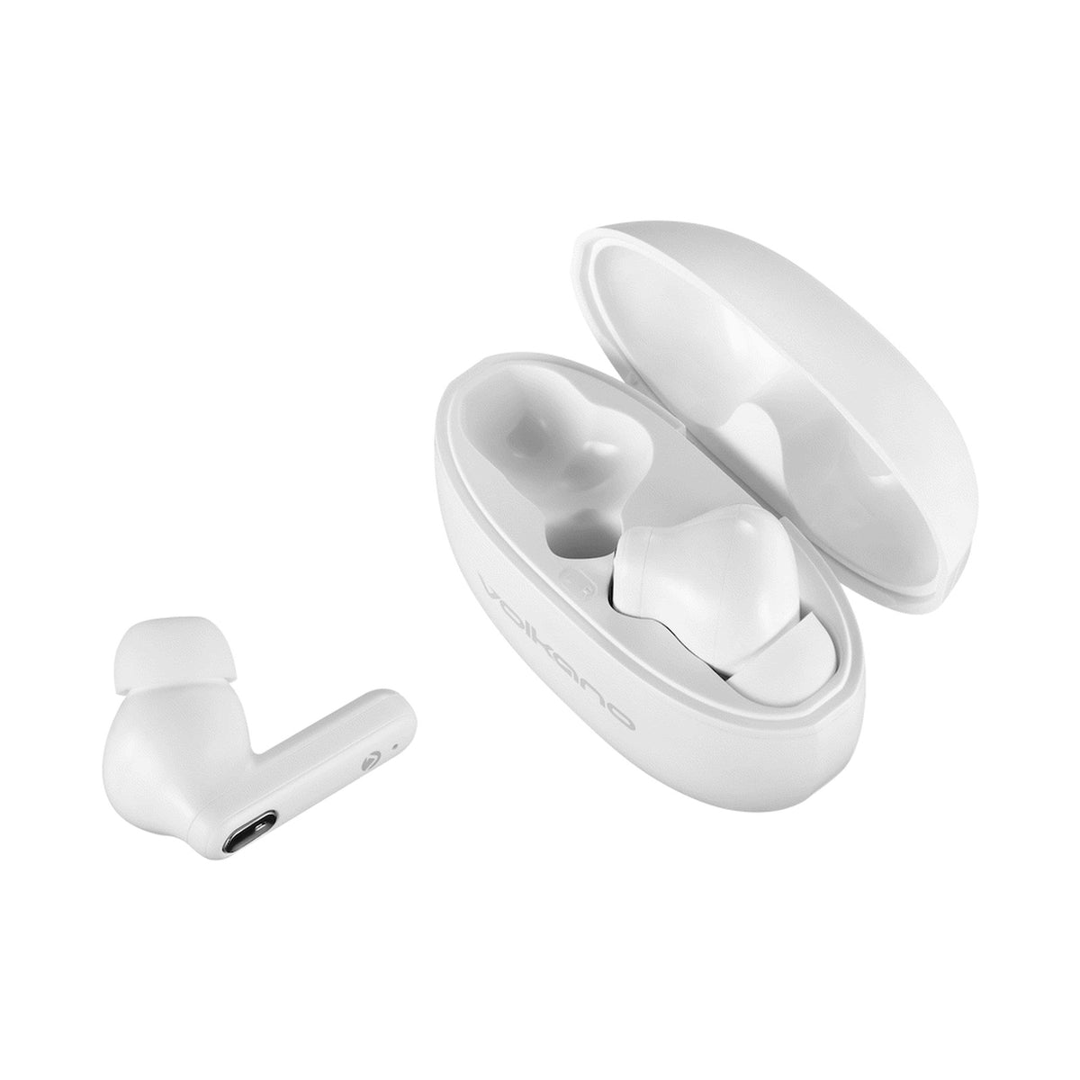 Volkano Pulse Series True Wireless Earphones with Charging Case - White