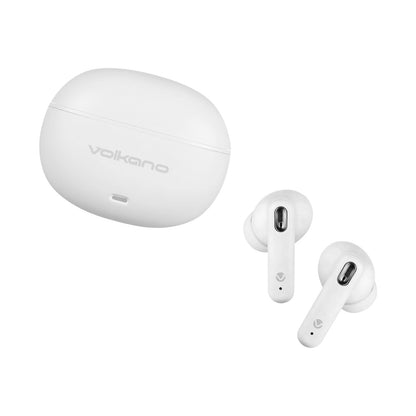 Volkano Pulse Series True Wireless Earphones with Charging Case - White