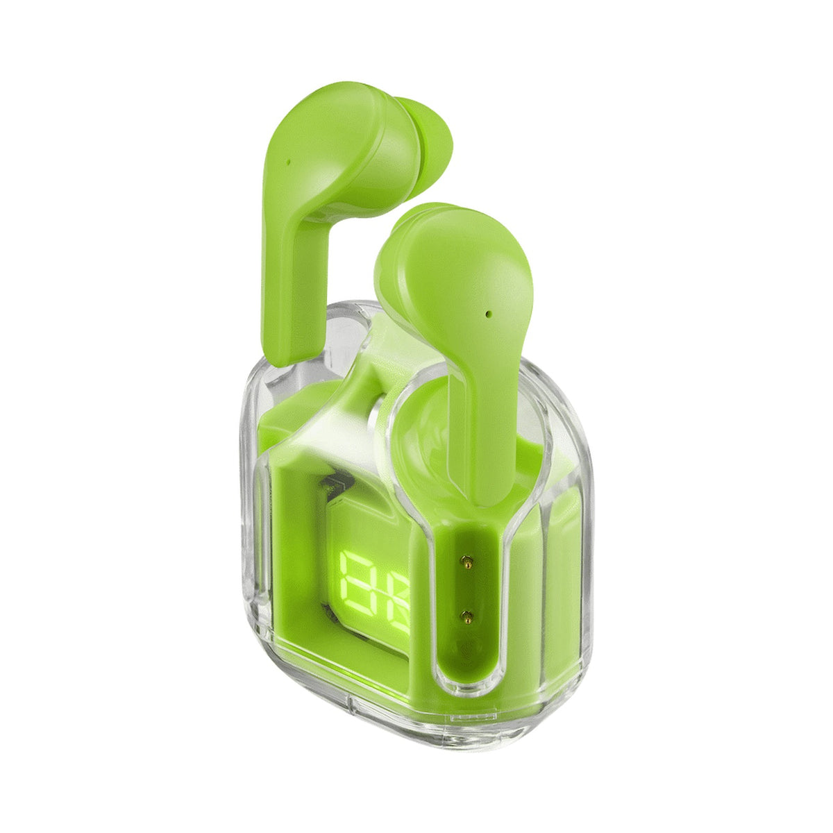 Volkano Crystalline Series TWS Earphone - Neon - Hardbox
