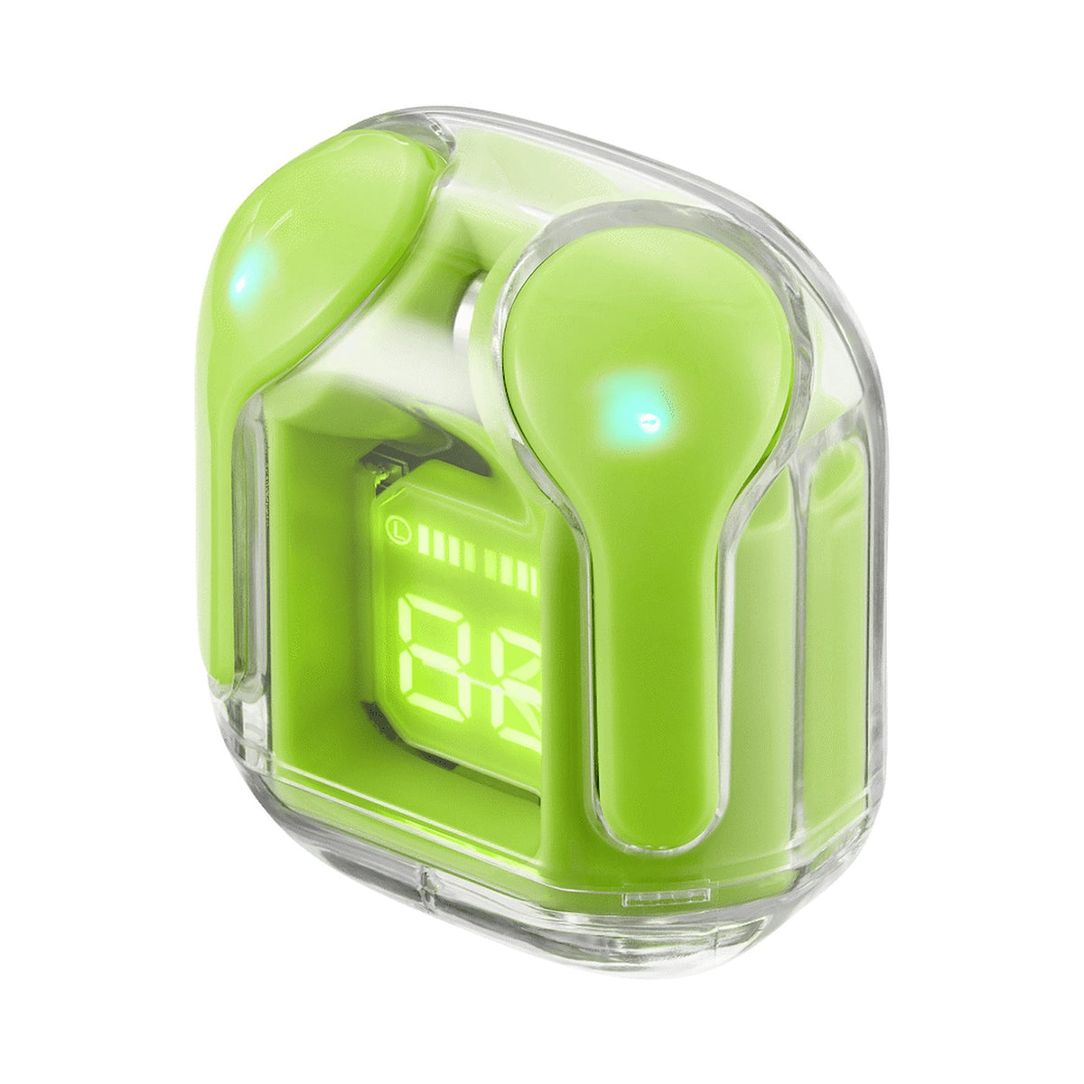 Volkano Crystalline Series TWS Earphone - Neon - Hardbox