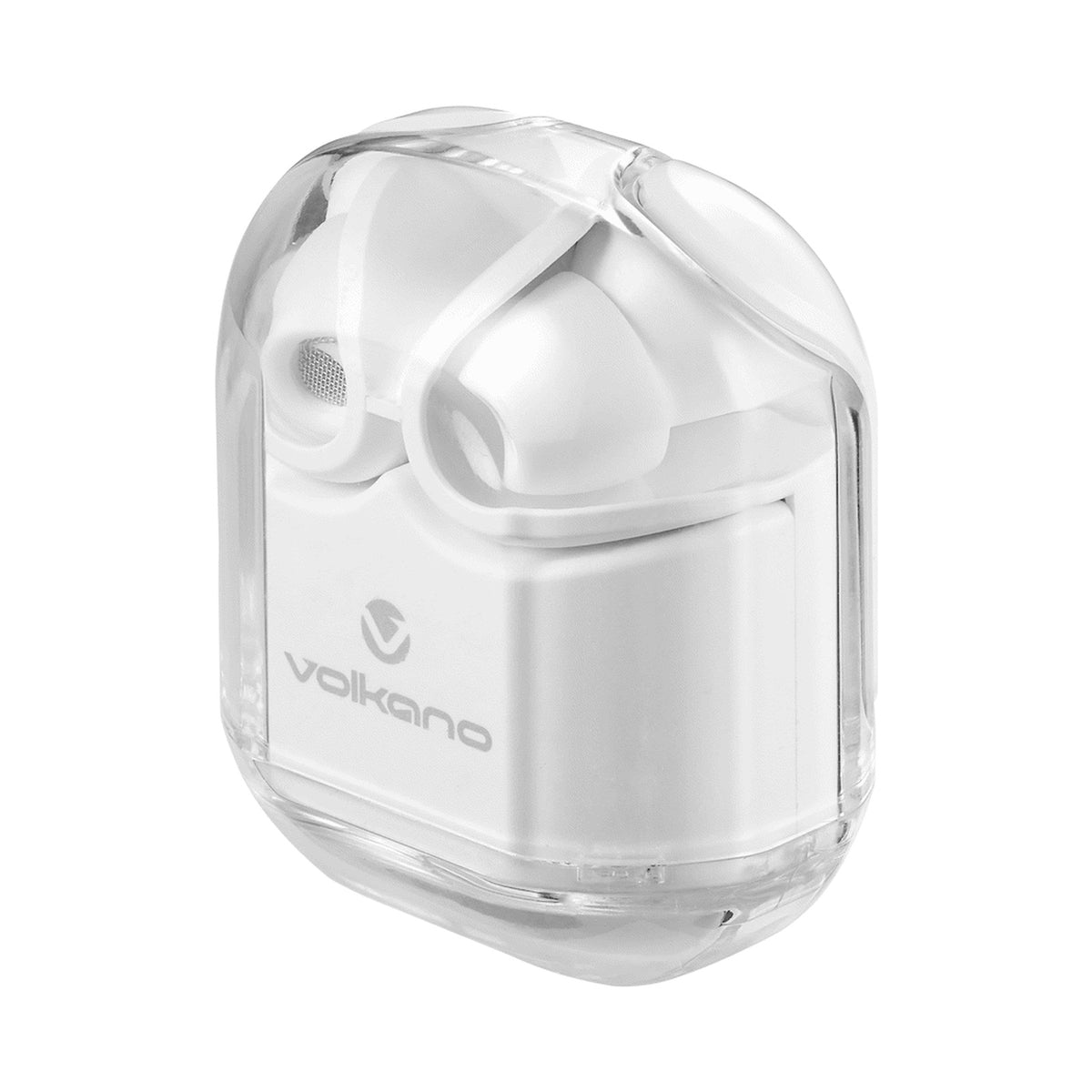 Volkano Crystalline Series TWS Earphone - White - Hardbox
