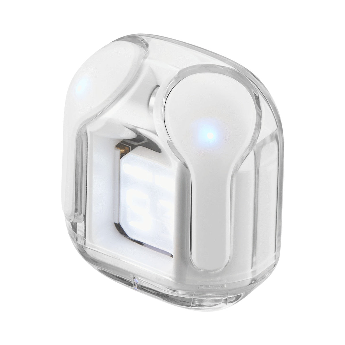Volkano Crystalline Series TWS Earphone - White - Hardbox