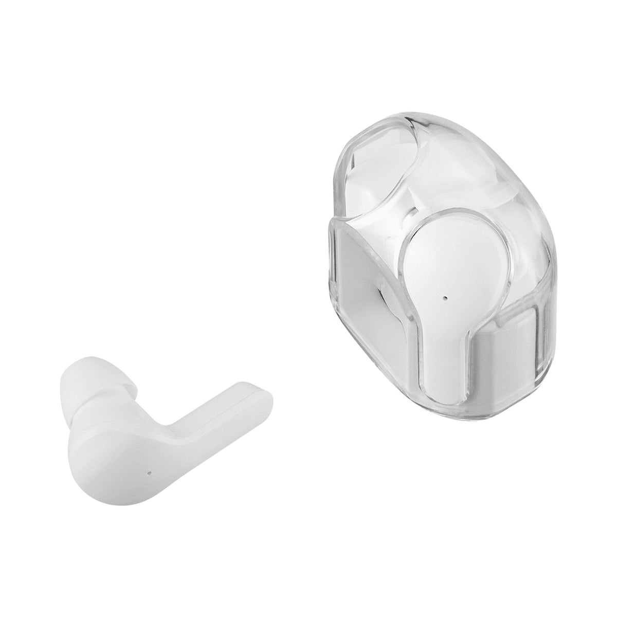 Volkano Crystalline Series TWS Earphone - White - Hardbox