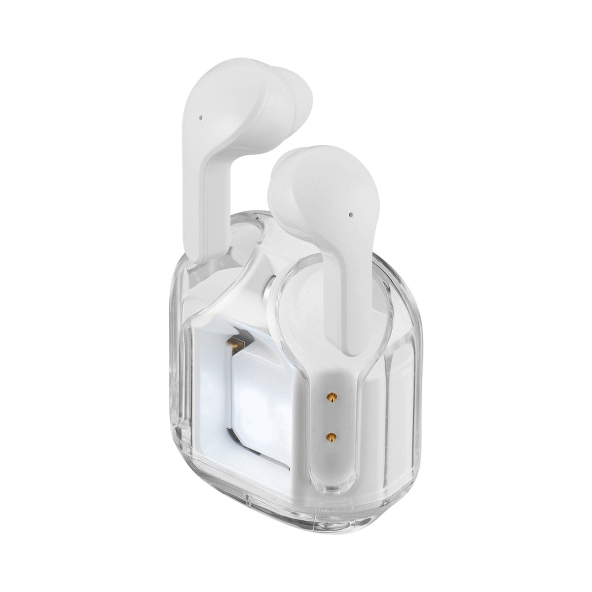Volkano Crystalline Series TWS Earphone - White - Hardbox