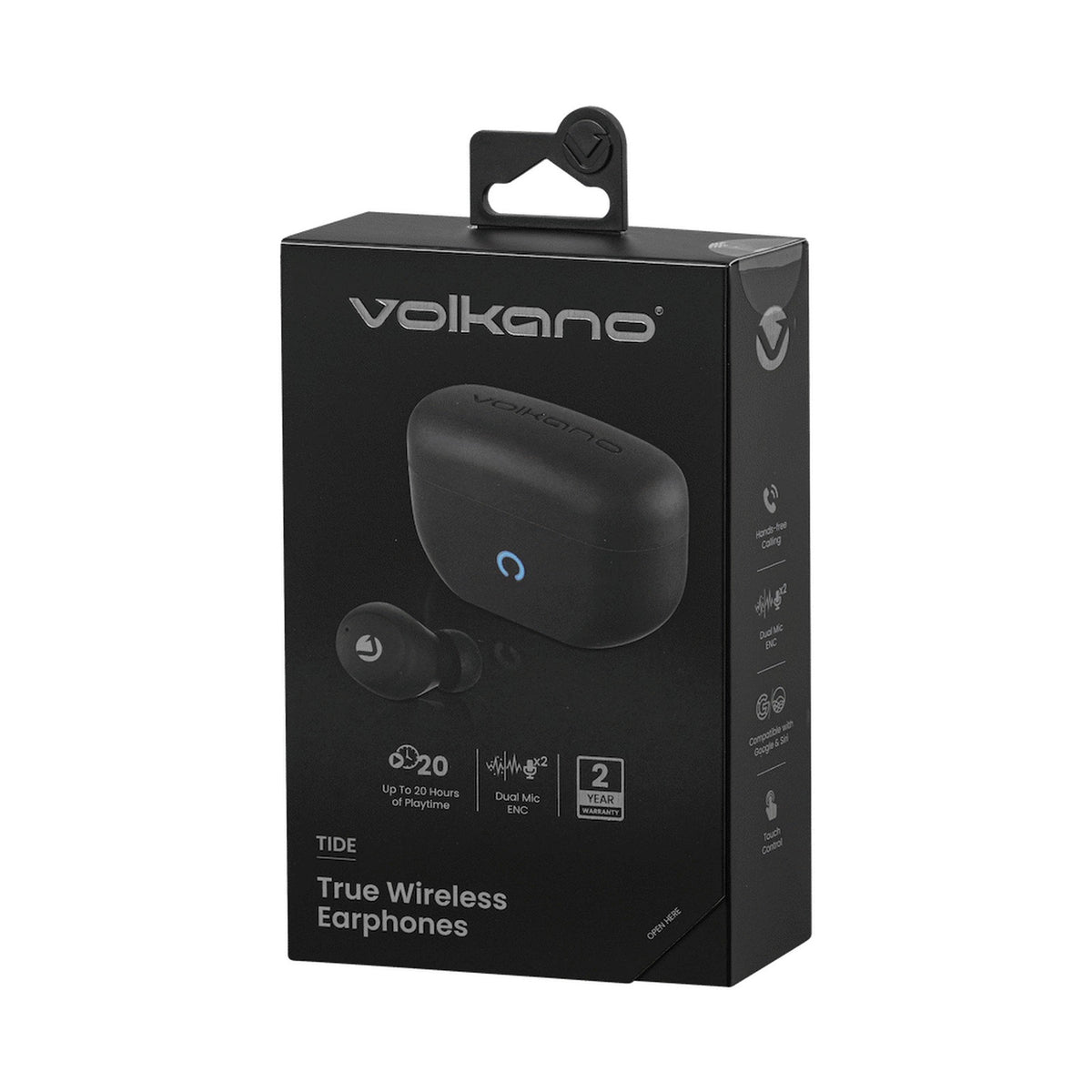Volkano Tide Series True Wireless Earphones - Black