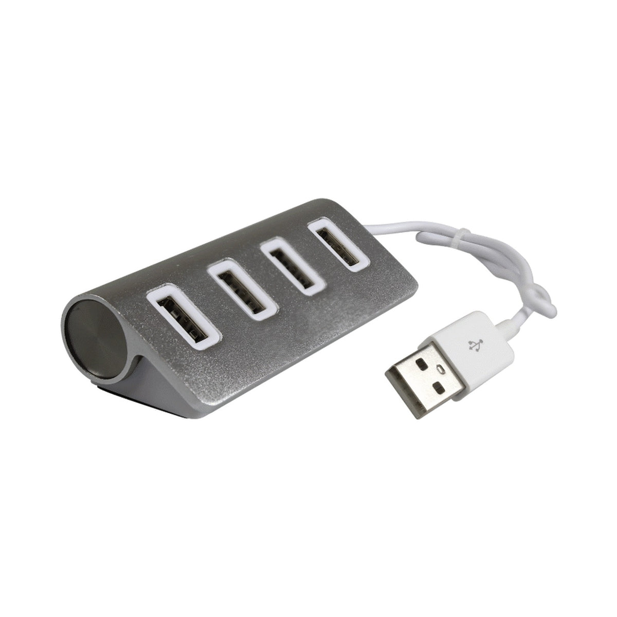 Volkano Pivot series 4 port USB Hub - silver
