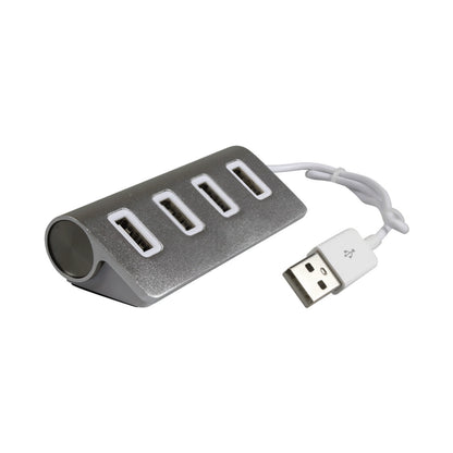 Volkano Pivot series 4 port USB Hub - silver
