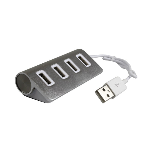 Volkano Pivot series 4 port USB Hub - silver