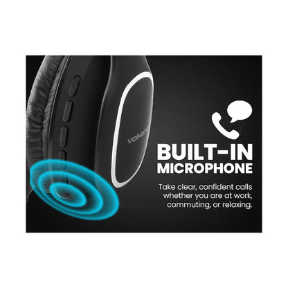 Volkano Phonic Series Bluetooth Full Size Headphones - Black
